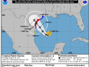 The projected track of Tropical Storm Harvey. [NOAA graphic]